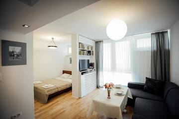 Фотографии Апартаменты Апартаменты Apartament Mirów Warszawa г. Варшава (Польша) №102 Фото номера Апартаменты Апартаменты Apartament Mirów Warszawa г. Варшава 102