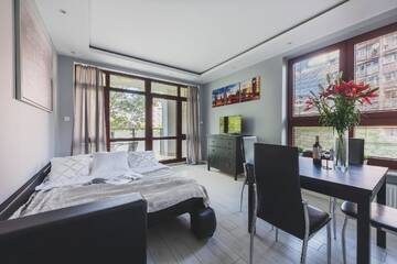 Фото номера Апартаменты с балконом Апартаменты P&amp;O Serviced Apartments FABRYCZNA г. Варшава 10