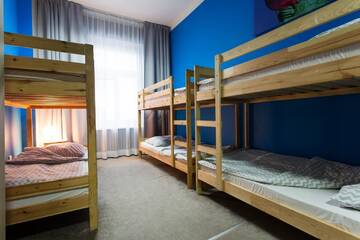 Фото номера Общий номер с общей ванной комнатой (для 6 взрослых) Хостелы Moon Hostel г. Варшава 2