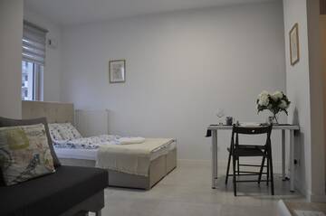 Фото номера Двухместный номер Делюкс с 1 кроватью и душем Апартаменты Prudentia Apartments Kłobucka г. Варшава 12
