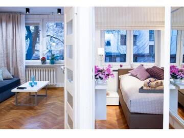 Фото номера Апартаменты с 1 спальней Апартаменты Srebrna Warsaw Apartment г. Варшава 71