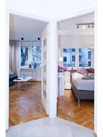 Фото номера Апартаменты с 1 спальней Апартаменты Srebrna Warsaw Apartment г. Варшава 78