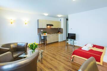 Фото номера Апартаменты с 1 односпальной кроватью Апарт-отели Warsaw Apartments - Apartamenty Wilanów г. Варшава 17