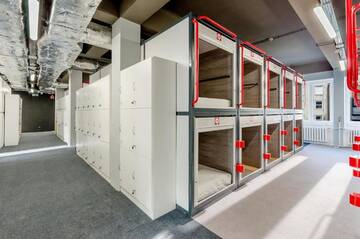 Фото номера Верхний одноместный номер Хостелы Kapsuła Hostel Warszawa г. Варшава 12