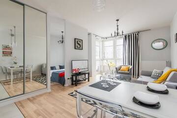 Фото номера Двухместный номер-студио Делюкс с 1 кроватью Апартаменты P&amp;O Apartments Komfort Apartament - Mokotów г. Варшава 73