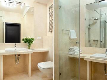 Фото номера Апартаменты с 1 спальней (для 4 взрослых) Апартаменты Chopin Apartments - Platinum Towers г. Варшава 11