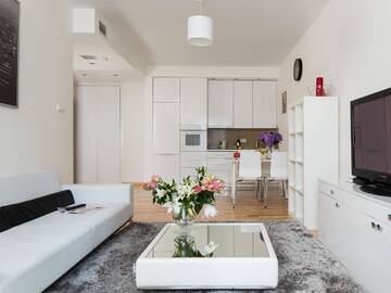 Фото номера Апартаменты с 1 спальней (для 4 взрослых) Апартаменты Chopin Apartments - Platinum Towers г. Варшава 4
