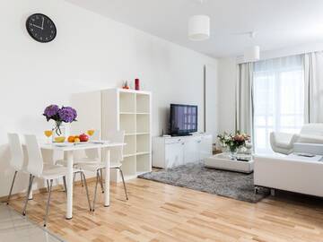 Фото номера Апартаменты Делюкс с 1 спальней Апартаменты Chopin Apartments - Platinum Towers г. Варшава 4