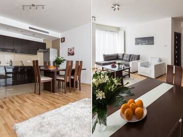 Фото номера Апартаменты Делюкс с 1 спальней Апартаменты Chopin Apartments - Platinum Towers г. Варшава 5
