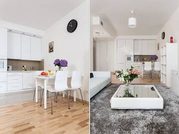 Фото номера Апартаменты с 1 спальней (для 4 взрослых) Апартаменты Chopin Apartments - Platinum Towers г. Варшава 6