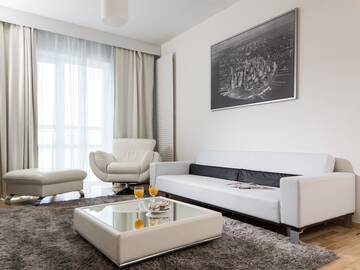Фото номера Апартаменты Делюкс с 1 спальней Апартаменты Chopin Apartments - Platinum Towers г. Варшава 7