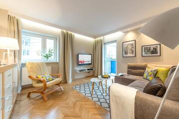 Фото номера Роскошные апартаменты с 1 спальней - Chmielna, 116/118 Апартаменты P&amp;O City Center Apartments г. Варшава 2