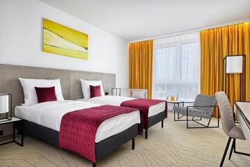 Фото номера Стандартный двухместный номер с 2 отдельными кроватями Отель Arche Hotel Krakowska г. Варшава 9