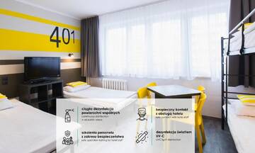 Фото номера Четырехместный номер с ванной комнатой Отель Start Hotel Aramis г. Варшава 5