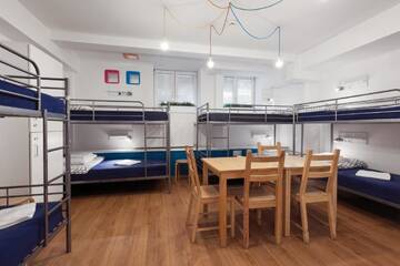 Фото номера Кровать в общем 8-местном номере с ванной комнатой Хостелы Tatamka Hostel г. Варшава 2
